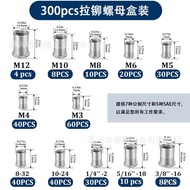 Cross-Border Combination Rivet Nut Boxed Rivet Kit-300pcs Stainless steel stainless steel304Nut GDX3