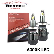 ONEMAX Car LED Headlight | H1 H3 H4 H7 H8/H11 9005 9006 | 6000K | Car Headlight