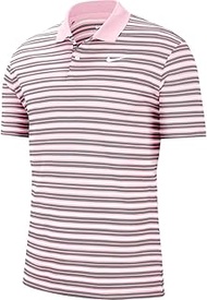 Men's Dri-fit Victory Stripe Polo, Pink Foam/Dust/White, X-Large