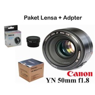 Yongnuo 50mm F1.8 Lens Package Plus Meike Foe Canon Eos M Adapter