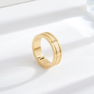I Love You for Life Titanium Steel Ring 18k Gold Romantic Couple Ring Non-Fade Ring 25.9.9