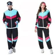 80s Tracksuit for Couples 90s Windbreaker Retro Track Suit Costume 80s Disco Outfit for Couples