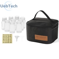 [uebtech.my] 9Pcs Separable Storage Bag Portable Condiment Container Bag with Funnels/Sticker for Ho