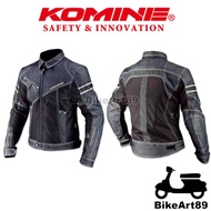 Jacket KOMINE JK006 Waterproof Fashion Denim Mesh Motorcycle Riding Jacket Lady & Men Wanita / Lelak
