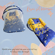 Kasur kelambu lipat oval kotak bayi motif karakter