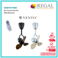 [Free remote] Vento Fino 16" DC Corner Fan with Remote, Available in Bronze Wood and Silver Light Wood - Regal Lighting