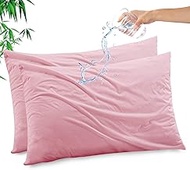 Gogreen Bamboo Rayon Waterproof Pillow Protector, Breathable Pillow Cover, Cooling Pillow Case Prote