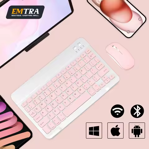 Portable Wireless Bluetooth Keyboard For Android IOS Windows Ipad Tablet Keyboard And Mouse Tablet A