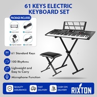Rixton 61 Keys Electronic Piano Digital Keyboard Piano Portable Piano Beginner Keyboard Set
