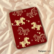 Book-Style iPad Protective Cases Wood Grain Pony Suitable For 10 Shock-Resistant Air 7 6 5 mini 7 6 