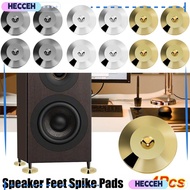 HECCEH Speaker Feet Pad, 25x5mm Copper Speaker Spikes, Isolation Stand Gold Base Pad Feet Speaker Am