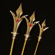 Erlang Shen Yang Yang Alloy Magic Weapon Triangular Trident Statue Huaguang Accessories Three-Pointe