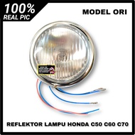 REFLEKTOR LAMPU DEPAN HONDA C50 C60 C70 MODEL ORI