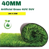 【1M lebar  X 25M panjang】40MM ARTIFICIAL GRASS CARPET INDOOR AND OUTDOOR GRASS CARPET