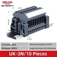 DELIXI Electric | Rail Mounted Direct Insert Screwless Electrical Terminal Block 2.5B