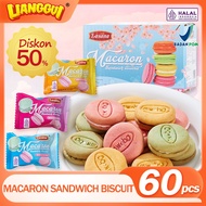 Lianggui HALAL Macaron Biscuits - Colorful Snacks, Soft Cream Filling, Delicious Snacks for Home & G