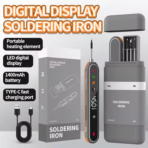 8–15W USB Digital Smart Soldering Iron, Wireless Temperature-Adjustable Mini Soldering Iron Set, Typ