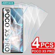 4ชิ้นกระจกนิรภัยป้องกันหน้าจอสำหรับ Xiaomi poco F5 Pro X5 X4 X3 X3 M4 NFC M5 M5S F3 F4 X4 M3 F2 Pro กระจกป้องกัน X2