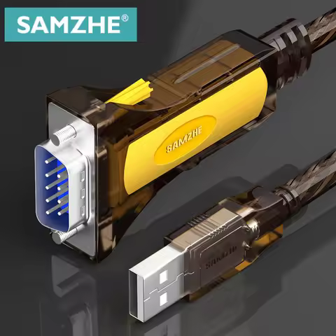 SAMZHE USB 2.0 to Serial RS-232 DB9 9Pin Adapter Converter Cable FTDI Chipset Length 1.5M USB TO RS2
