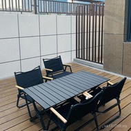 Portable Chair Outdoor One Table Camping Folding Table Full Set Table Chair Aluminum Alloy Equipment