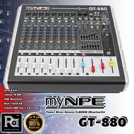 myNPE GT880 GT 880 USB BLUETOOTH เพาเวอร์มิกเซอร์ 8 Channel Stereo Power Mixer 800+800W. GT-880 เพาเ
