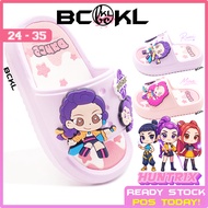 【 BCKL 】Girl's Kpop Demon Hunter Cartoon Slides | Mina Rumi Shoes Pink Girls Twins | Kasut Selipar B