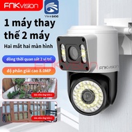 Fnkvision Wifi Camera 2 Eyes Wireless Outdoor Surveillance Ip66 Smart Waterproof Safe Yoosee 8.0mpx 