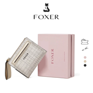 Foxer Wallet For Women Split Leather Card Holder Coin Purse Small Bifold Wallet