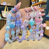 BORRAONE Beaded Key Chain, Sanrio Anti-loss Cartoon Key Chain,  Cartoon Hand Painted Mobile Phone Ch