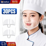 30Pcs Hygienic Mask Mouth Shield for Cooking Anti-Fog Kitchen Staff Reusable Splash-proof Protection