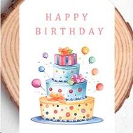 20pcs Birthday Gift Tags, 2.7 X 1.6 Inch With Strings, Suitable For Birthday Cake Paper Tags, Holida