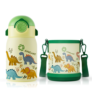 FJbottle Tumbler Water Bottle Kids 400ml with Straw & Bag 316 Stainless Steel BPA Free