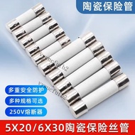 [Taiwan Shipment] Ceramic Fuse Tube 5x20mm250V 6x30MM Fuse Tube Multimeter 1A6A10A30A Manager Recomm
