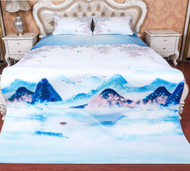 全城熱賣 - 彩繪頭層彩色水牛皮涼蓆(【印象江南】三件套)(1.5mX2.0m）