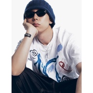 8 seconds [Wearing Cocoon] [Capsule] Drawing graphic short sleeve T-shirt. - White.