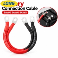 LONNGZHUAN 1Pcs Battery Connection Cable, 4AWG 6AWG 8AWG Soft Silicone Battery Connection Wire,  Red