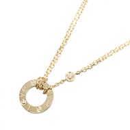 [Pre-owned] Cartier Love Circle 2PD Necklace B7219500, Neck size 38/41cm, K18 (Yellow Gold), Diamond