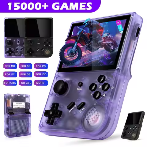 NEW 64G R350 Handheld Game Console 3.5inch IPS Screen 15000+ Games R350 Portable Pocket Video Gaming