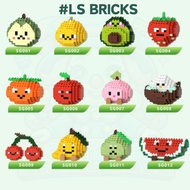 All New LS BRICKS Mini Fruit Micro Block Figure DIY Cute Collectible Brick Toy for Kids & Adults