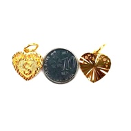 Pure 999 Gold Plated Alphabet Necklace Love Pendant