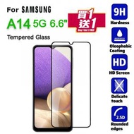 AOE - 買一送一SAMSUNG- A14 5G/A14 6.6"黑邊全屏 鋼化玻璃手機屏幕 超薄0.2mm 日本材料保護貼, 抗指紋, 耐刮花, Screen Protector -手機貼,保護貼