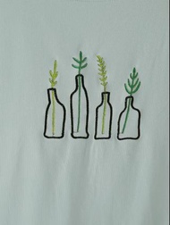 shein embroidered plant tee