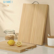 QINMEI Bamboo Chopping Board, Thickened with Handle Kitchen Cutting Board, Easy to Clean Rectangle H