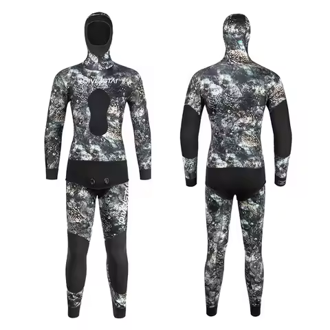 3mm CR Rubber Diving Suit Set Free Diving Fishing and Hunting Wetsuit Open Cell Warm Split Fishing D