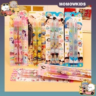 [MOMOW] 12-Color Stackable Crayons with Cute Cartoon Characters | Crayon stacking | Drawing crayons