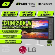 LG 32UN650K-W 31.5-Inch  UHD 4K HDR IPS Monitor - HDR10 - DCI-P3 95%