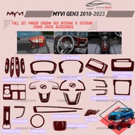 ENTHUSIAST AUTO PERODUA MYVI MYVI GEN3 2018-2023 NEW COLOR FORGED CARBON RED CAR INTERIOR ACCESSORIE