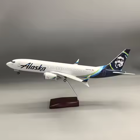 1/85 Scale 47cm Toys Model Airplane Alaska Airways B737max Las Vegas Alaska Plane Models Diecast wit