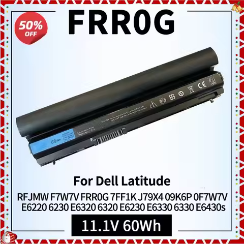 60Wh FRR0G Battery for Dell Latitude Laptop E6330 6330 E6220 6230 E6320 6320 E6230 E6430s PN RFJMW F
