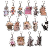 keychain keychain hook Banana Cat happy Cat Acrylic Keychain Food Cat Cat Head Emoticon Pack Keychai